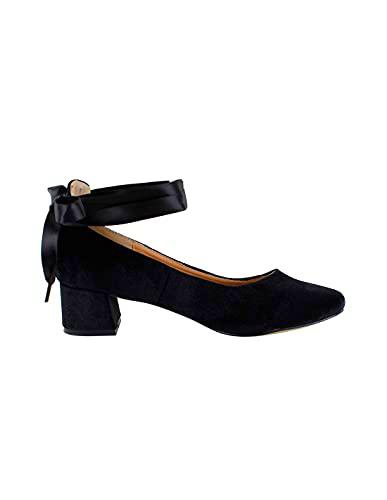 FOR TIME Zapato de Tacón LIFA, Mujer, Negro, 38 EU