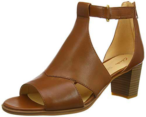 Clarks Kaylin60 Glad, Zapatos con Tacon y Correa de Tobillo Mujer