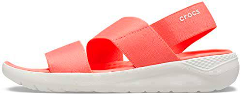 Crocs LiteRide Stretch Sandal W Mujer Sandali, Rojo (Fresco), 39/40 EU