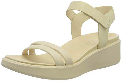 ECCO Flowtedge LX, Sandalias con tacón Mujer, Limestone, 41 EU