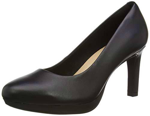 Clarks Ambyr Joy, Bomba Mujer, Piel Negra, 36 EU