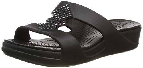 Crocs Crocs Monterey Shimmer WgFpW Mujer Wedge, Negro (Black), 36/37 EU