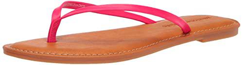 Amazon Essentials Sal Thong Sandal Sandalia Plana, PU Rosa Brillante, 46 EU