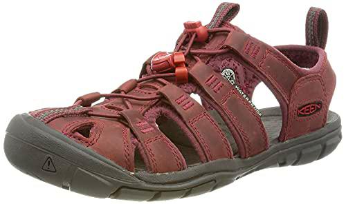 Keen Clearwater Leather CNX, Sandalia Mujer, Dalia Tinto Vino, 38.5 EU