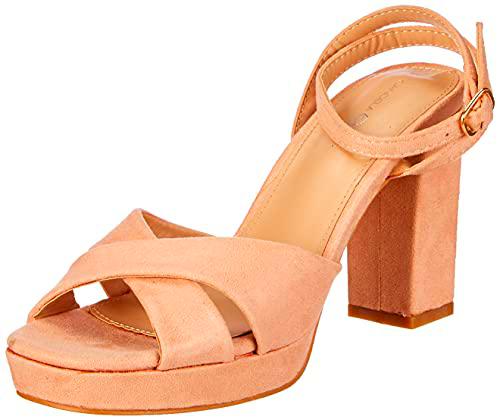 CANDELA KIRS Sandalia de Fiesta Olías, Mujer, Beige, 39 EU