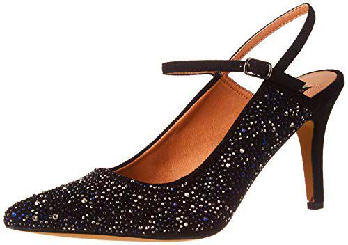 EFERRI Round, Zapato de tacón Mujer, Negro, 38 EU