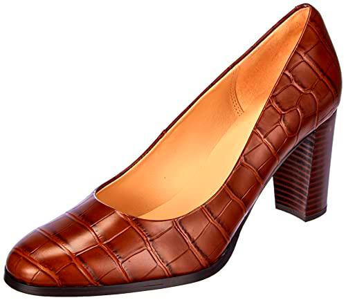 Clarks Kaylin Cara 2, Pumps Mujer, Dark Brown Croc, 41.5 EU