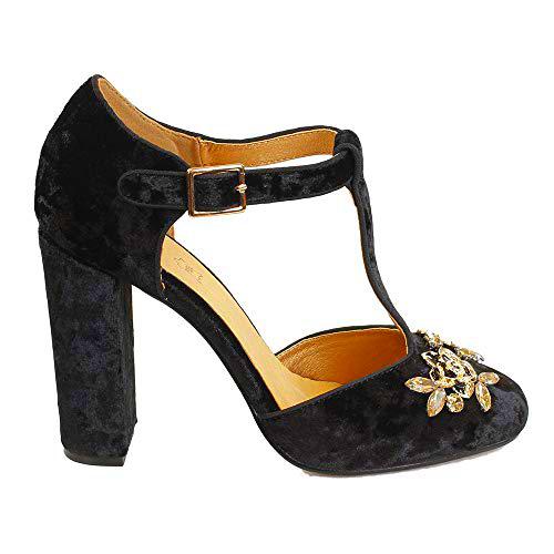 EL CABALLO Zapato de Fiesta Anzur, Mujer, Negro, 40 EU