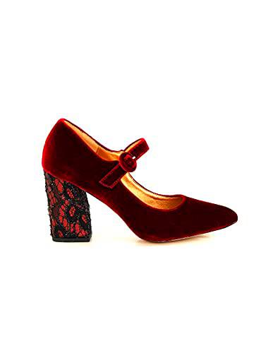 Eferri Zapato de Fiesta Moriles, Mujer, Rojo, 39 EU