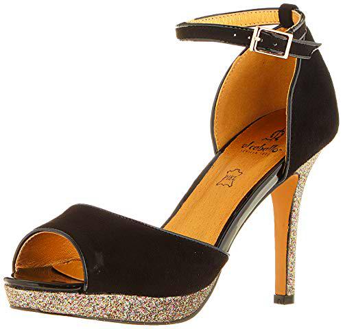 El Caballo Jédula, Zapato de tacón Mujer, Dorado, 40 EU