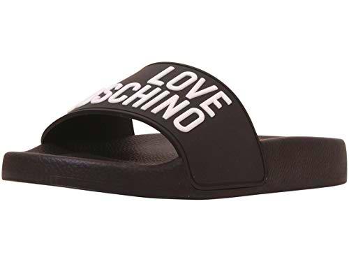 Love Moschino Ss21, Sandalias deslizantes Mujer, Negro, 35 EU