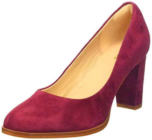 Clarks Kaylin Cara 2, Tacones Mujer, Wine Suede, 37.5 EU