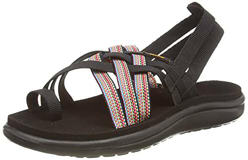 TEVA W VOYA Strappy, Sandalias Mujer, ANTIGUOUS Black Multi, 36 EU