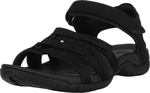 Teva W Tirra, Zapatos para Senderismo Mujer, Schwarz Auf Schwarz, 36 EU