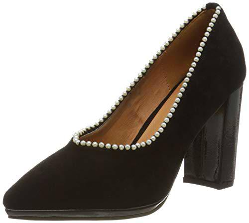 El Caballo Carmona, Zapato de tacón Mujer, Negro, 39 EU