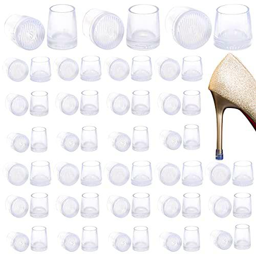 30 pares de protectores de tacón alto, protectores de tacón alto transparentes para bodas de hierba