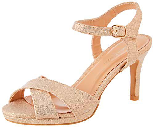 Candela Kirs Lazo, Zapato de tacón Mujer, Dorado, 40 EU