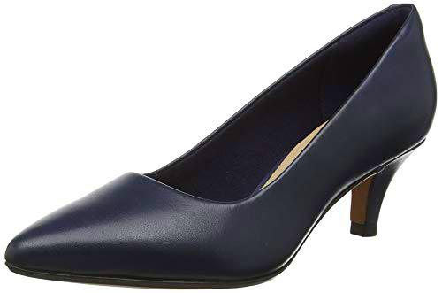 Clarks Linvale Jerica, Zapatos de Tacón Mujer, Navy Leather, 40 EU