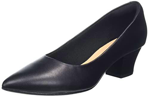 Clarks Teresa Step, Pump Mujer, Piel Negra, 39.5 EU