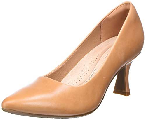 Clarks Kataleyna Gema, Zapatos de tacón Mujer, Warm Beige Leather, 41.5 EU