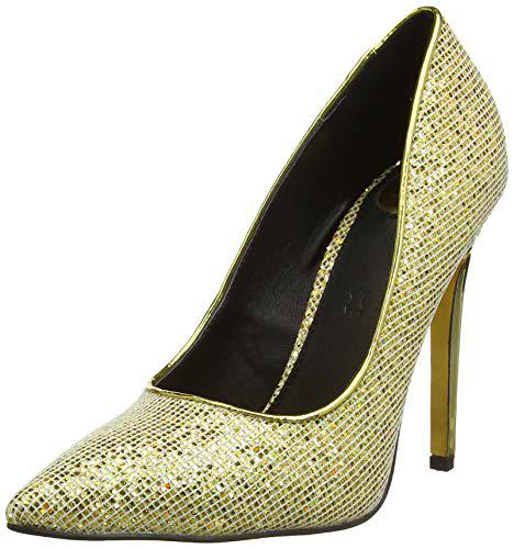 Buffalo Femi, Zapatos de Tacón Mujer, Dorado (Gold 001), 38 EU