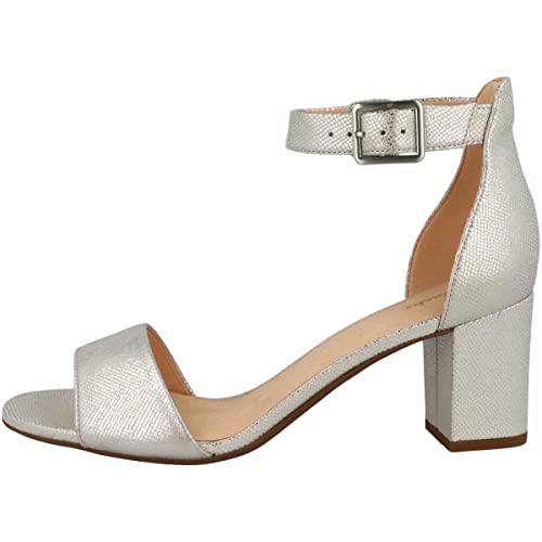 Clarks Deva Mae, Zapatos Mujer, Silver Metallic, 39 EU