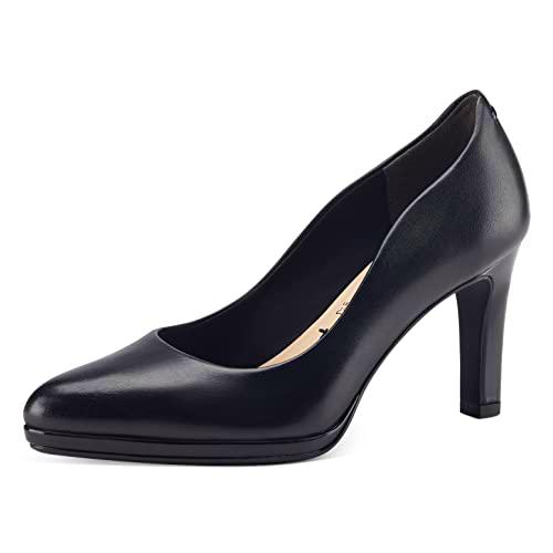 Tamaris Mujer Zapatos de tacón, señora Zapatos de tacón Clásicas,TOUCHit,Zapatos de Noche,Tacones Altos,Black Lea./Pat,39 EU