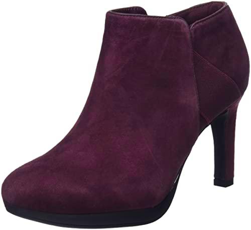 Clarks Ambyr Gem, Pump Mujer, Burgundy Suede, 42 EU