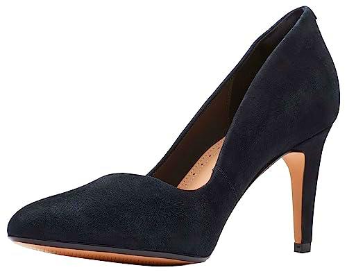 Clarks Laina RAE, Bomba Mujer, Piel Negra, 41 EU