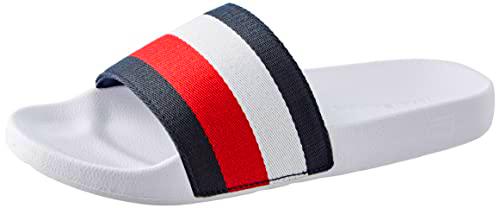 Tommy Hilfiger Essential Corp Slide, Sandalias deslizantes Mujer, RWB, 38 EU