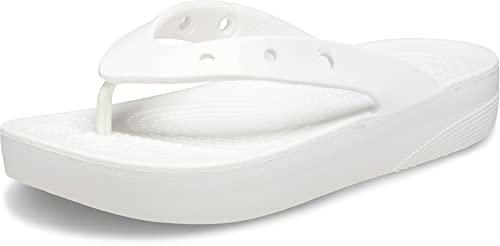 Crocs Classic Platform Flip W, Chanclas Mujer, Blanco (White), 36/37 EU