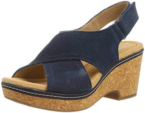 Clarks Giselle Cove, Sandalia, para Mujer, Azul (Navy), 40 EU