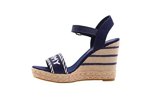 Tommy Hilfiger Mujer Alpargatas de Cuña Seasonal Webbing Wedge con Tacón de Cuña