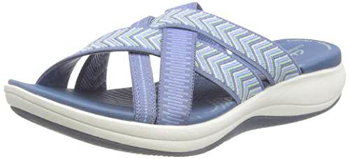 Clarks Mira Grove, Chanclas Mujer, Azul Vaquero, 41.5 EU