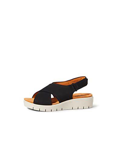 Clarks Un Karely Sun, Chanclas para Mujer Negro Black Nubuck, 37.5 EU