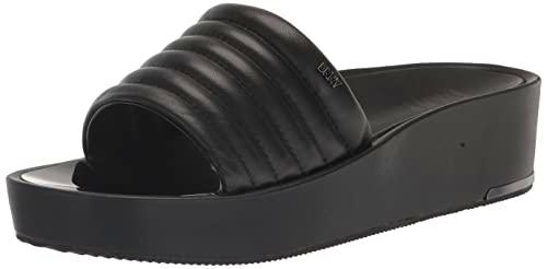 DKNY Sandalias de Mujer Jasna Wedge, Sandals, Negro, 38.5 EU