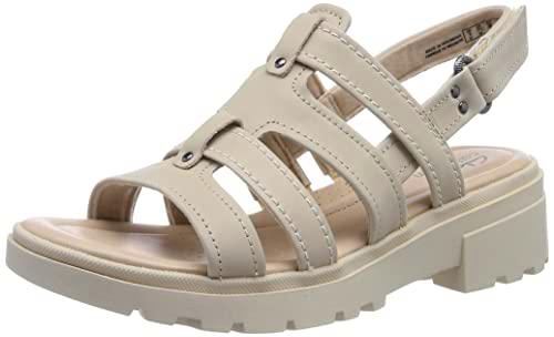 Clarks Coast Shine, Sandalias Mujer, Piel Arena, 36 EU