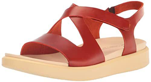 ECCO Flowt W-Sandalias Planas, Mujer, coñac, 40 EU