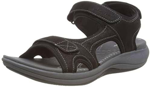 Clarks Mira Bay, Sandalia Mujer, Negro, 39 EU