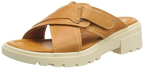 Clarks Coast Cross, Sandalia Deslizante Mujer, De Piel, 35.5 EU