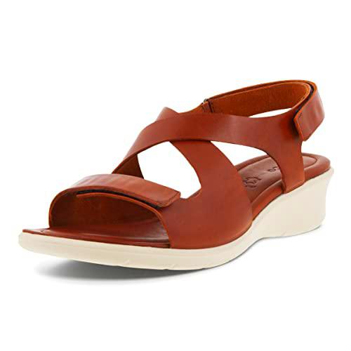 ECCO Felicia Sandal Heeled San-Sandalia, Mujer, coñac, 36 EU