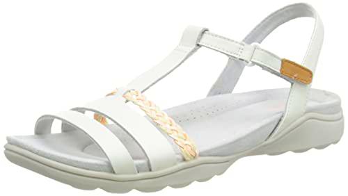 Clarks Amanda Tealite, Sandalias Deportivas Mujer, Piel Blanca, 39 EU