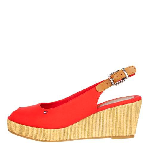 Tommy Hilfiger Mujer Alpargatas de Cuña Iconic Elba Sling Back Wedge con Tacón de Cuña