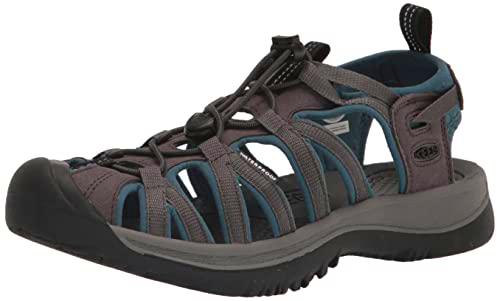 KEEN Whisper, Sandalias Mujer, Magnet/Red Dahlia, 39.5 EU