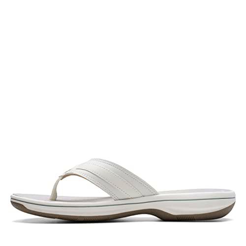 Clarks Breeze Sea Mujer, blanco (Blanco sintético), 43 EU