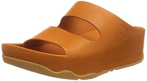 Fitflop Shuv Two Bar Leather Slides, Sandalias deslizantes Mujer