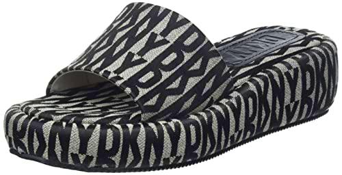 DKNY Ovalia-Sandalias Textiles para cuña, Sandals Wedge Mujer