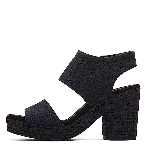 TOMS Majorca Platform, Sandalias de Tacón Mujer, Negro, 36.5 EU