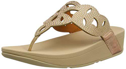 FitFlop Elora Toe Post-Laser Hotfix, Sandalias de Punta Descubierta Mujer