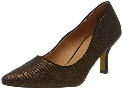 El Caballo Tomares, Zapato de tacón Mujer, Dorado, 39 EU